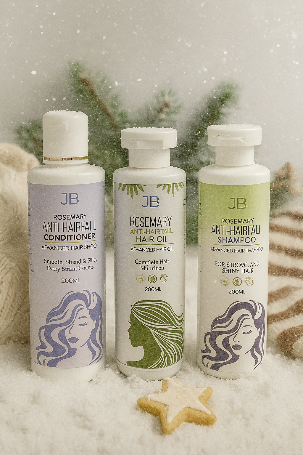 rosemary anti-hairfall shampoo, oil & conditioner