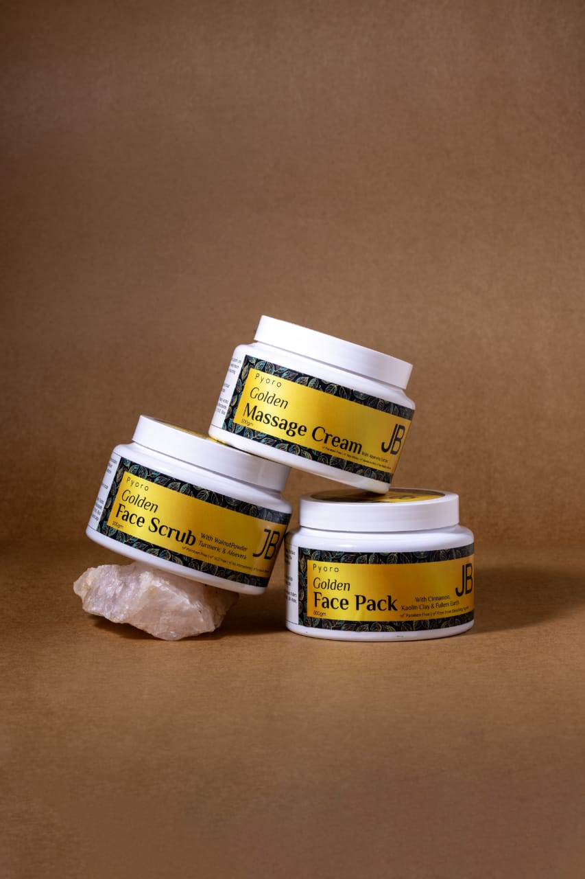 Pyoro Golden Massage Cream, Face Scrub & Face Pack