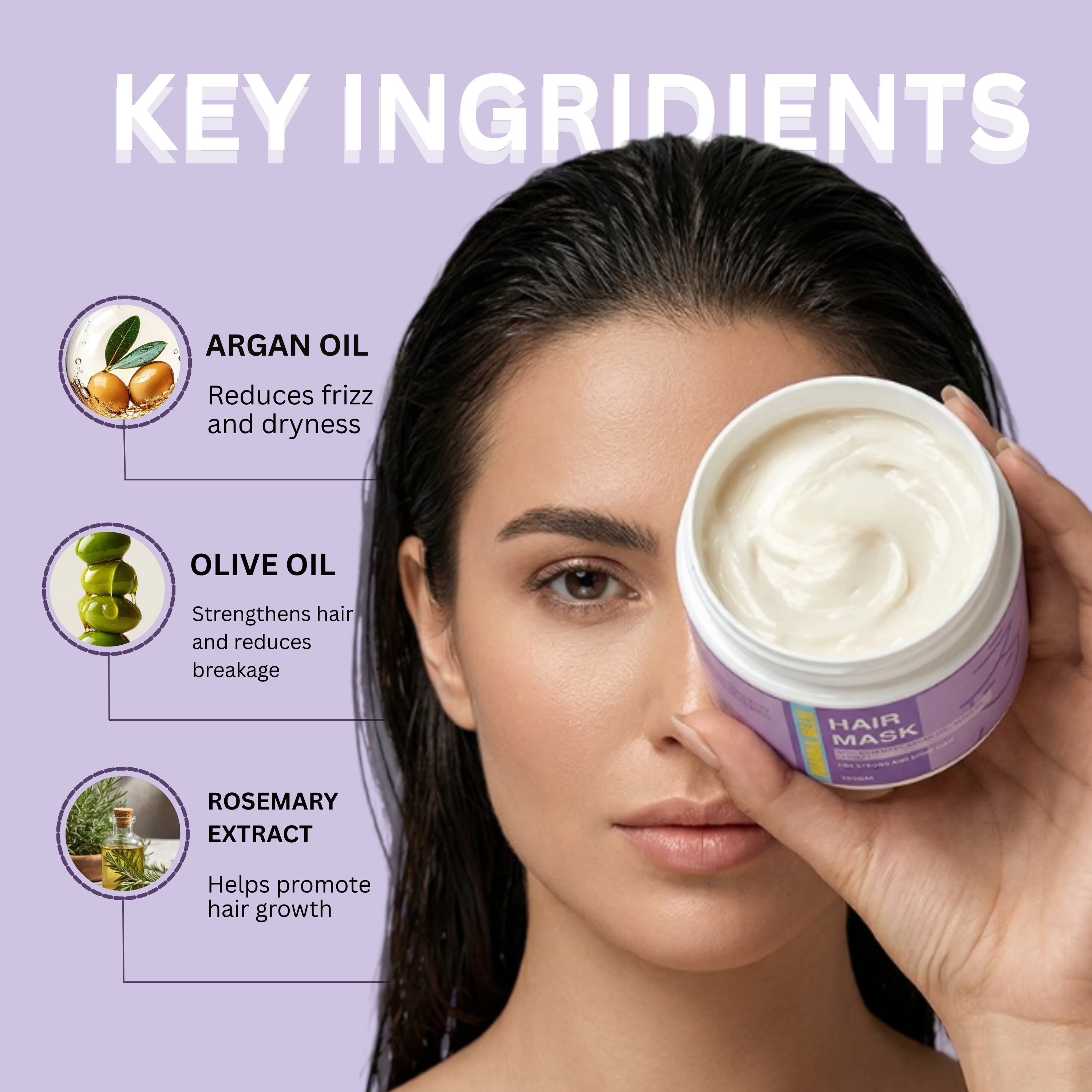 Rosemary Anti-Hairfall Shampoo, Oil & Hair Mask