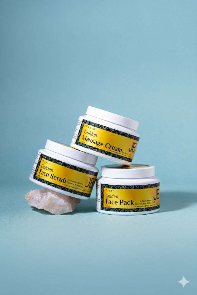 Pyoro Golden Massage Cream, Face Scrub & Face Pack